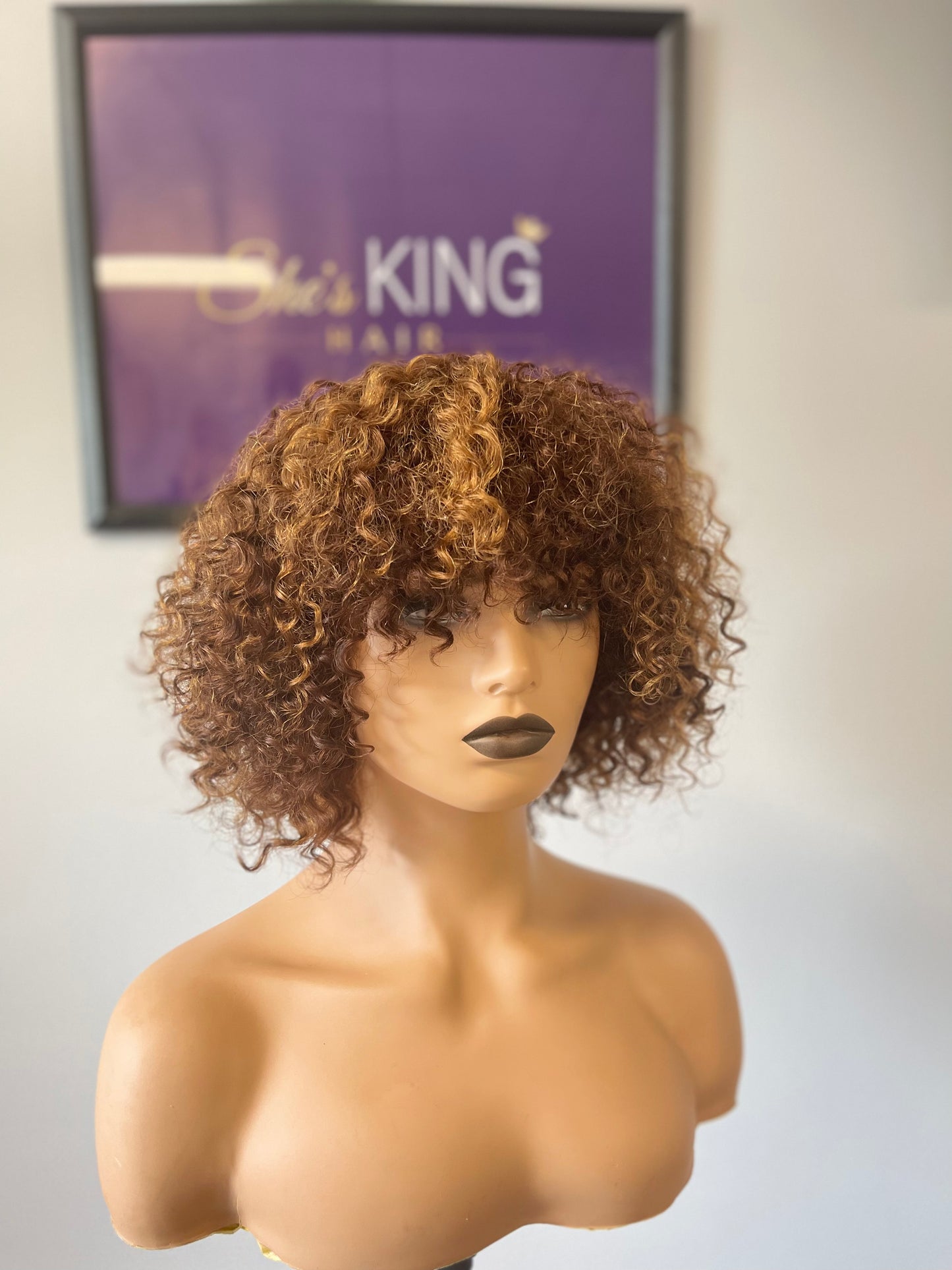 Highlight Curly Bob Wig