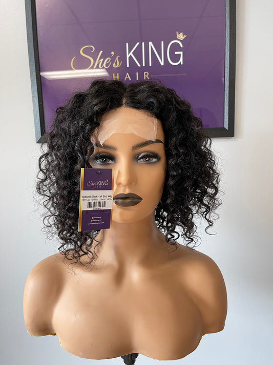Natural Black 4x4 Bob Wig